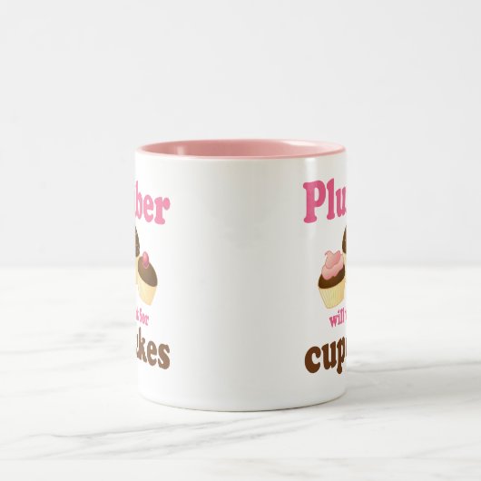 Funny Plumber Tweekleurige Koffiemok (Center)