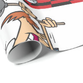 Funny Plumber Unblocking een toilet Cadeaupapier (Rol Hoek)