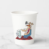 Funny Plumber Unblocking een toilet Papieren Bekers (Voorkant)