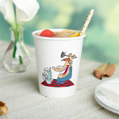 Funny Plumber Unblocking een toilet Papieren Bekers