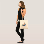 Funny Plumber Unblocking een toilet Tote Bag