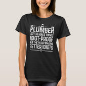 Funny Plumber voor mannen Pipefitter Plumbing Jo T-shirt (Voorkant)