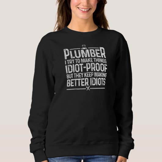 Funny Plumber voor mannen Pipefitter Plumbing Jo Trui (Voorkant)