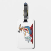 Funny Plumber with Toilet Plunge Humor Bagagelabel (Achterkant verticaal)