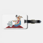 Funny Plumber with Toilet Plunge Humor Bagagelabel (Achterkant horizontaal)