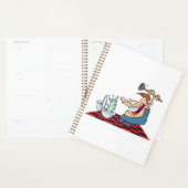 Funny Plumber with Toilet Plunge Humor Planner (Display)