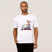 Funny Plumber with Toilet Plunge Humor T-shirt (Voorkant volledig)