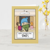 Funny Plumber's Crack Vaderdag Kaart (Gele Bloem)