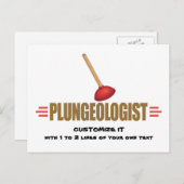 Funny Plumbing Briefkaart (Voorkant / Achterkant)