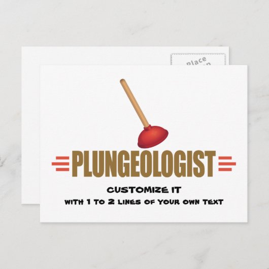 Funny Plumbing Briefkaart (Voorkant / Achterkant)