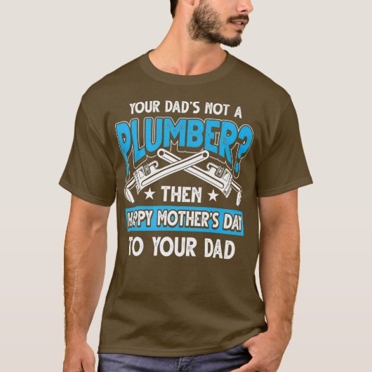 Funny Plumbing Gezegde Plumber Dad Premium T-shirt (Voorkant)