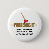 Funny Plumbing Ronde Button 5,7 Cm (Voorkant)