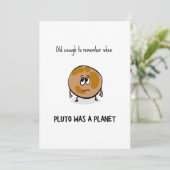 Funny Pluto Birthday-kaart (Staand voorkant)