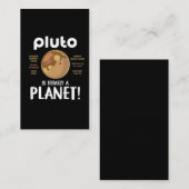 Funny Pluto Planet Facts Science Astronomy Humor Visitekaartje (Voorkant / Achterkant)