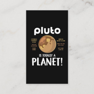 Funny Pluto Planet Facts Science Astronomy Humor Visitekaartje