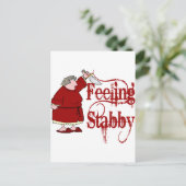 Funny PMS Stabby Briefkaart (Staand voorkant)