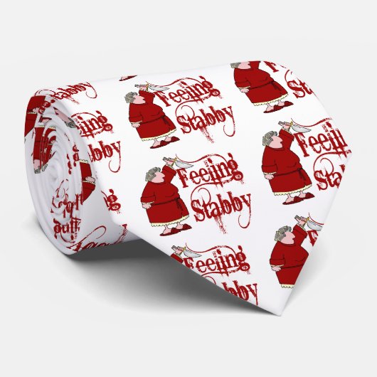 Funny PMS Stabby Stropdas (Opgerold)