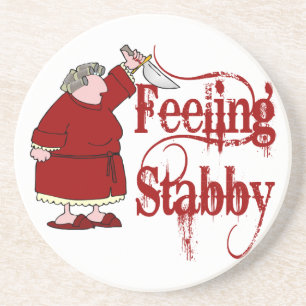 Funny PMS Stabby Zandsteen Onderzetter