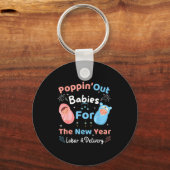 Funny Pn' Out Babies For The New Year Labor &amp;  Sleutelhanger (Voorkant)