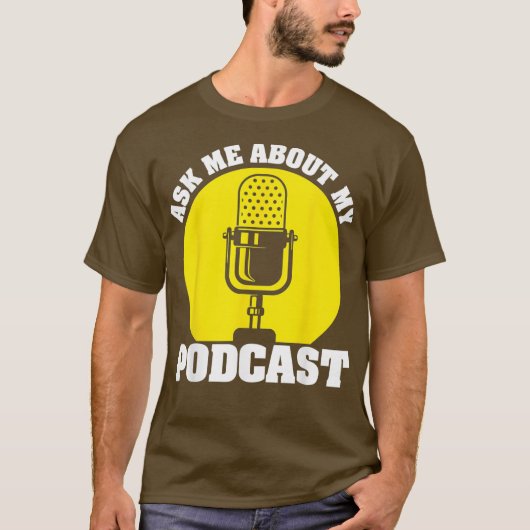 Funny Podcast Gift for Men Women Cool Podcaster T-shirt (Voorkant)