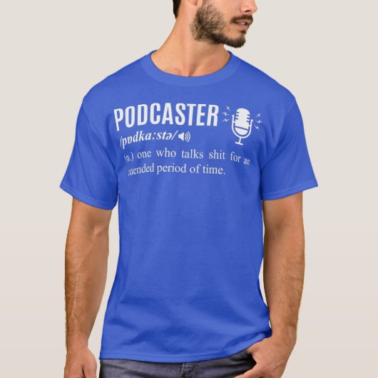 Funny Podcaster Noun Podcast Master USB Mixer T-shirt (Voorkant)