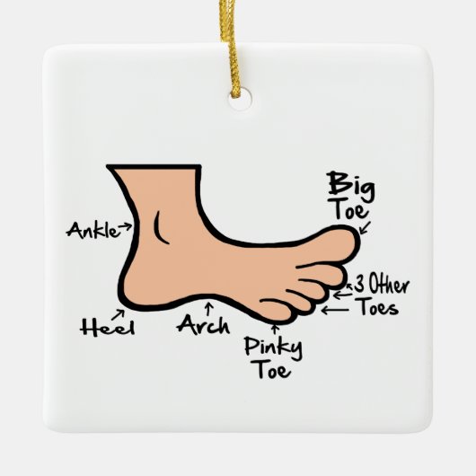 Funny Podiatry Day Foot Diagram Ornament (Voorkant)