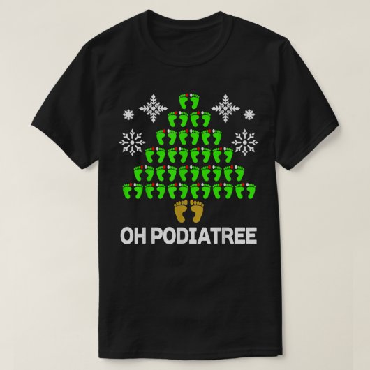 Funny Podiatry-kerstboom Foot Podiatrist Idee T-shirt (Design voorkant)