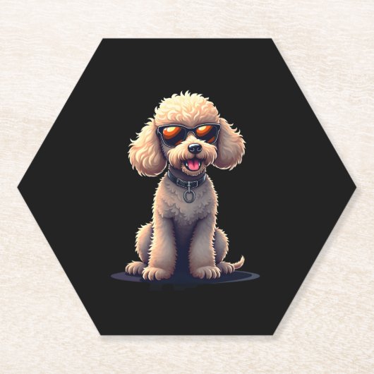 Funny Poedel Dierenvriend Dogs Graphic Schattige D Kartonnen Onderzetters (Voorkant)