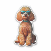 Funny Poedel Dierenvriend Dogs Graphic Schattige D Sticker (Voorkant)