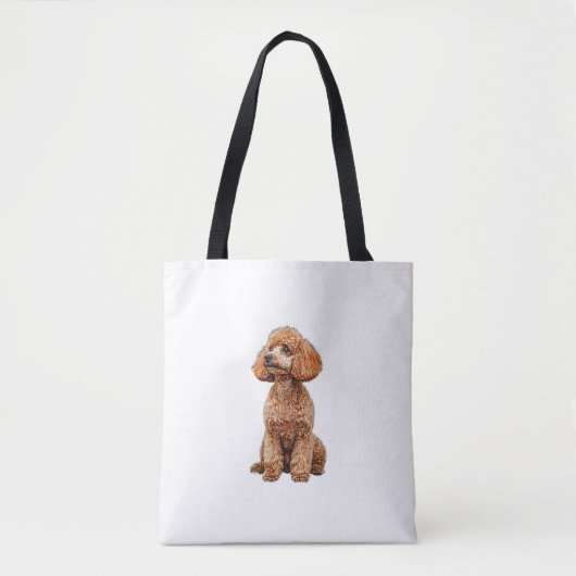 Funny Poedel Dierenvriend Dogs Graphic Schattige D Tote Bag (Voorkant)