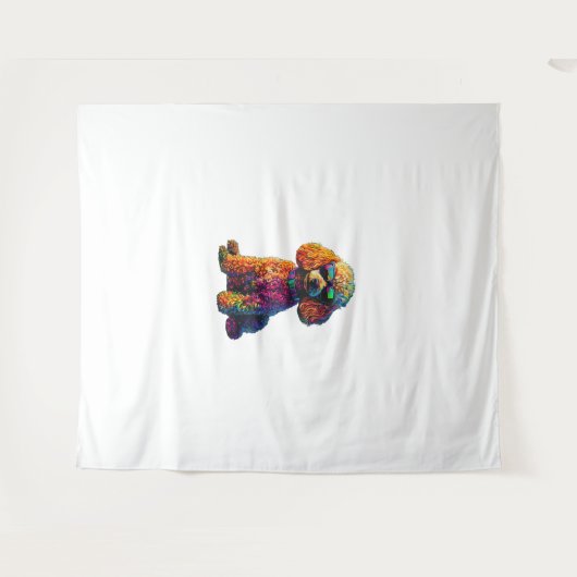 Funny Poedel Dierenvriend Dogs Graphic Schattige D Wandkleed (Voorkant (horizontaal))