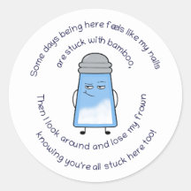 Funny Poem Salty Couplet Sticker "Bamboo"