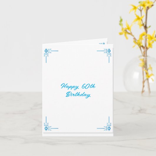 Funny Poem voor 60th Birthday Woman Kaart (Gele Bloem)