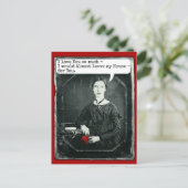 Funny Poet Emily Dickinson Valentijnsdag Feestdagenkaart (Staand voorkant)