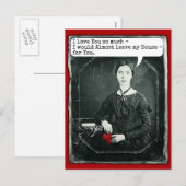 Funny Poet Emily Dickinson Valentijnsdag Feestdagenkaart (Voorkant / Achterkant)