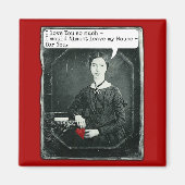 Funny Poet Emily Dickinson Valentijnsdag Magneet (Voorkant)