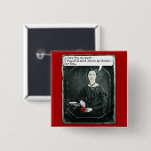 Funny Poet Emily Dickinson Valentijnsdag Vierkante Button 5,1 Cm (Voorkant /achterkant)