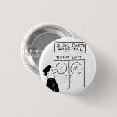 Funny Poet Hospital Cartoon Ronde Button 3,2 Cm (Voorkant /achterkant)