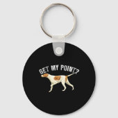 Funny Pointer Dog krijgt m'n punt Bird Hondenliefh Sleutelhanger (Voorkant)