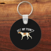Funny Pointer Dog krijgt m'n punt Bird Hondenliefh Sleutelhanger (Voorkant)