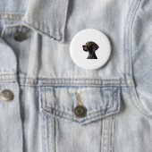 Funny Pointer Shirt Pointer Mom Dad Hondenliefhebb Ronde Button 5,7 Cm (In situ)