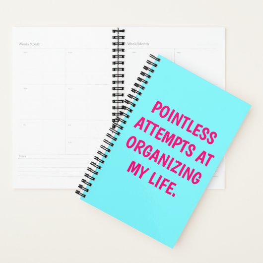 Funny "POINTLESS ATTEMPT AT ORGANIZING" PLanner (Display)