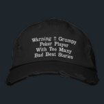 Funny Poker Bad Beat Stories, geborduurd Pet<br><div class="desc">Afbeelding is een grappig,  slecht design in poker</div>