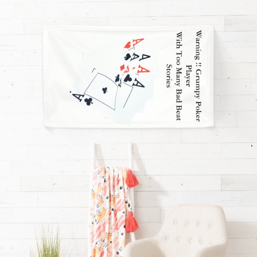 Funny Poker Bad Beat Story, Wall Banner (Insitu)