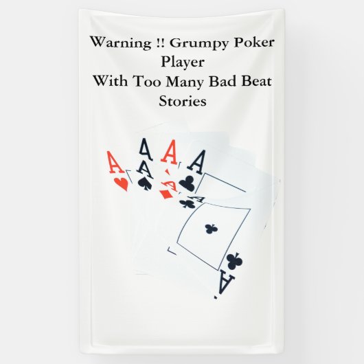 Funny Poker Bad Beat Story, Wall Banner (Verticaal)