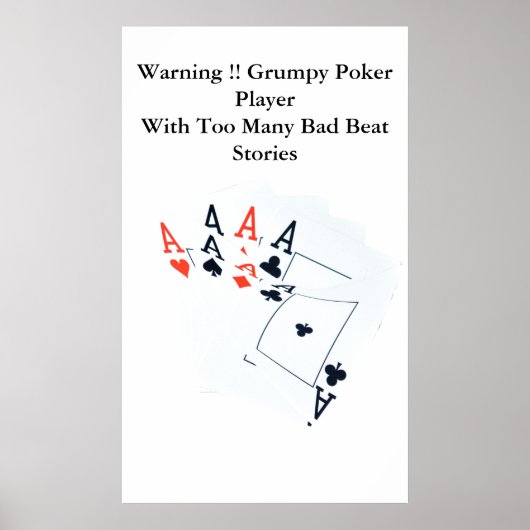 Funny Poker Bad Beat Story, Wall Poster (Voorkant)