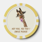 Funny Poker Chips Speelse Giraffe - Smile (Voorkant)