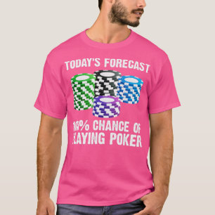 Funny Poker Design voor mannen Casino Card Game T-shirt