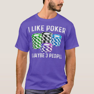Funny Poker Design voor mannen Casino Card Game T-shirt