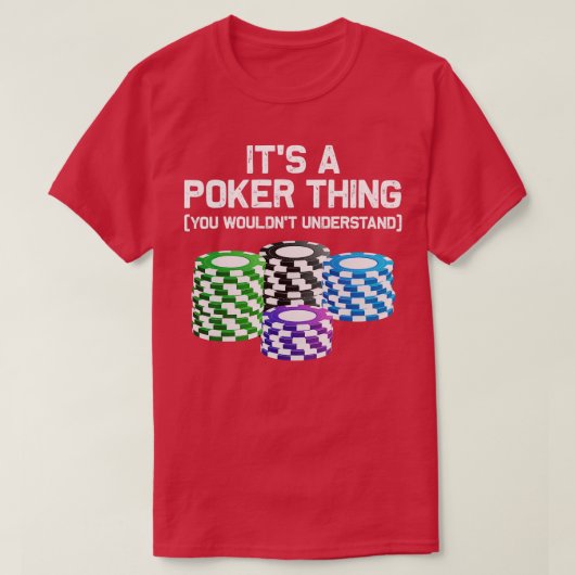 Funny Poker Design voor mannen Casino Card Game T-shirt (Design voorkant)